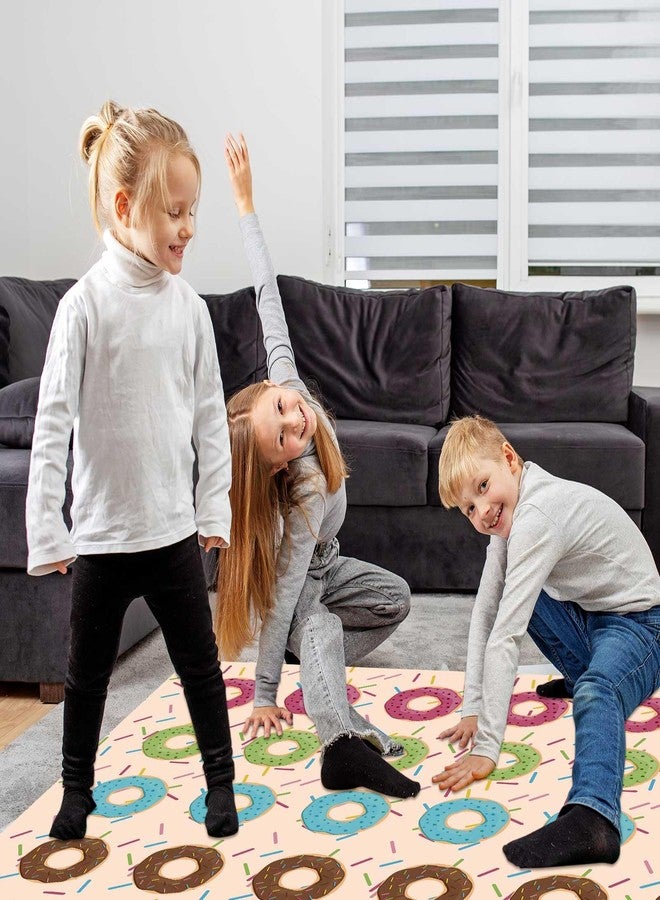 Drydiet Donut Party Game with 59 x 41 Inches Donut Mat Spinner Quadruped Piñata Decorations Candy Spa Party Game Sleepover Girls - Image 3